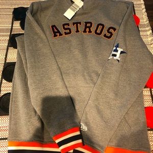 Houston Astros NewEra Letterman Sweatshirt Hoodie.